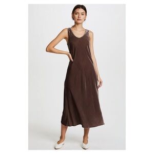 VINCE • Velvet Tank Dress in Cocoa Bean